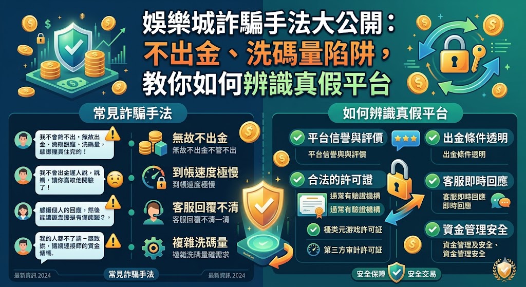 娛樂城詐騙手法大公開：不出金、洗碼量陷阱，教你如何辨識真假平台