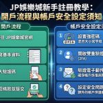 JP娛樂城新手註冊教學:開戶流程與帳戶安全設定須知