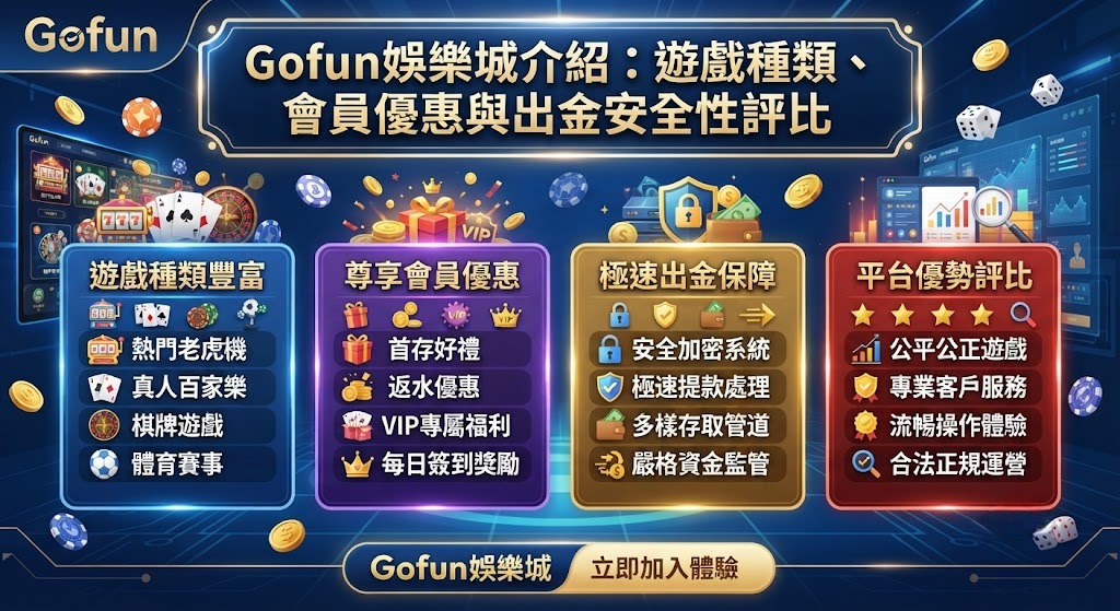 立即解鎖 Gofun 娛樂城,安全出金與高額優惠一次擁有!